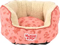 Slaapmand rond Woezel en Pip d40cm roze