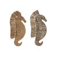 Wanddecoratie Home ESPRIT Waterhyacint 28 x 5 x 58 cm (2 Stuks)