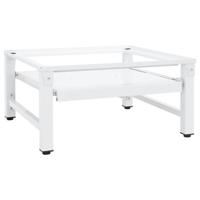 VidaXL Wasmachineverhoger met uittrekbaar schap wit