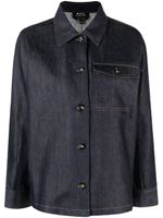 A.P.C. veste boutonnée en jean - Bleu - thumbnail