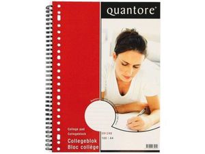 Collegeblok quantore A4 23-gaats ruit 5mm