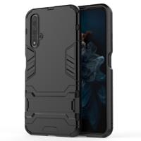 Schokbestendige PC + TPU Case voor Huawei Honor 20 met houder (zwart)
