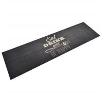 Keukenmat wasbaar keukenprint 45x150 cm fluweel zwart Keukenmat wasbaar keukenprint 45x150 cm fluweel zwart