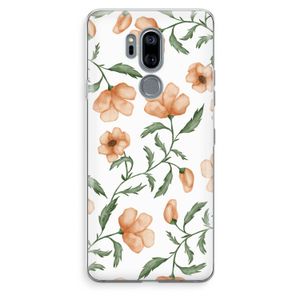 Peachy flowers: LG G7 Thinq Transparant Hoesje