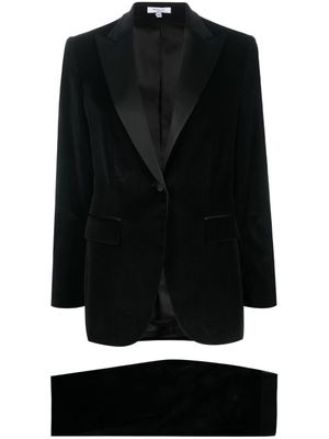 Boglioli tailleur en velours à simple boutonnage - Noir