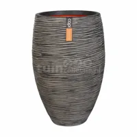Capi Vaas Elegant Deluxe Rib Antraciet Ø56cm