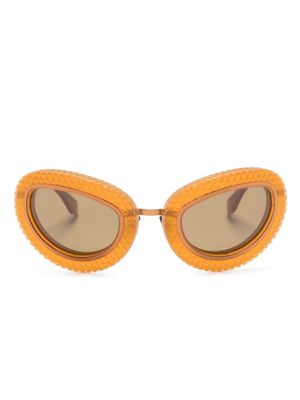 Off-White Eyewear lunettes de soleil Tokyo à monture papillon - Marron