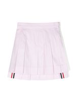 Thom Browne Kids jupe plissée à bande tricolore - Rose