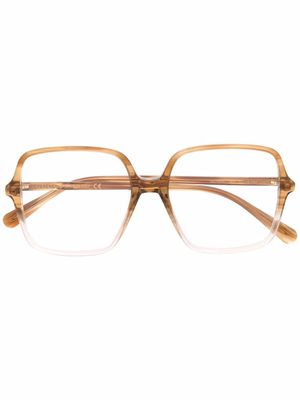Gucci Eyewear lunettes de vue à monture carrée oversize - Or