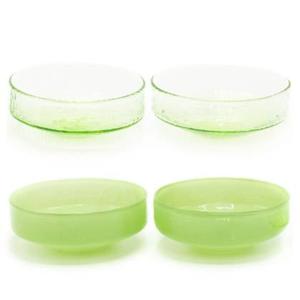 Brût Homeware, Schaaltjes Claude, groen | groen transparant, set van 4