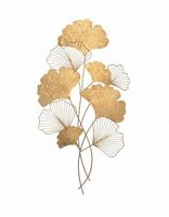 Elegante wanddecoratie GINKGO 110cm goud in filigrane bladvorm - 41272 - thumbnail