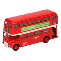 Modelauto London Bus rood 12 cm - thumbnail