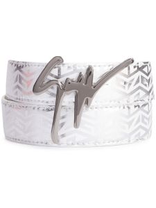 Giuseppe Zanotti ceinture Giuseppe Monogram - Blanc