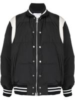 sacai veste bomber à bords rayés - Noir