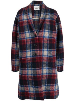 MARANT ÉTOILE manteau Gabriel à carreaux - Bleu