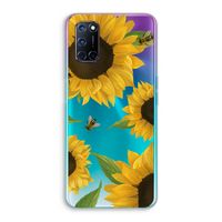 Sunflower and bees: Oppo A72 Transparant Hoesje