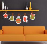 Kerst objecten sticker