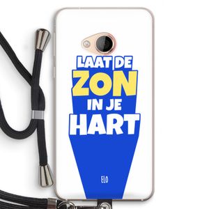 Laat de zon in je hart: HTC U Play Transparant Hoesje met koord