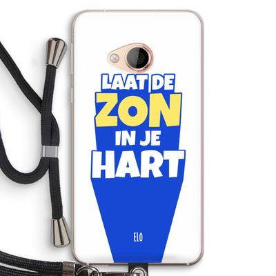 Laat de zon in je hart: HTC U Play Transparant Hoesje met koord