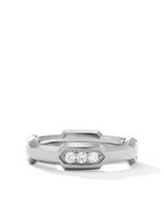 David Yurman bague Hex Pavé Station en argent sterling ornée de diamants