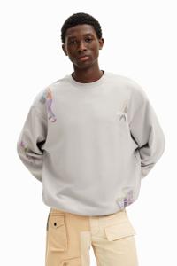 Aquarel illustraties sweatshirt - BLACK - L