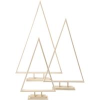 Creativ Company Kerstbomen, h: 40+50+60 cm, b: 22,5+29+35 cm, 3 stuk/ 1 doos