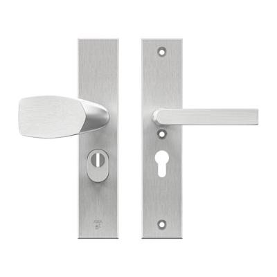 AXA AXA veiligheidsbeslag voordeur Edge Plus rechthoekig Wing knop/Blok-kruk PC55 met kerntrekbeveiliging SKG3 - aluminium