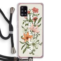 Hello bloemen: Samsung Galaxy A51 5G Transparant Hoesje met koord