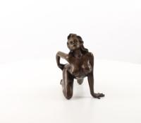 EROTISCH BRONZEN BEELD VAN EEN VROUWELIJK NAAKT / NUDE - thumbnail