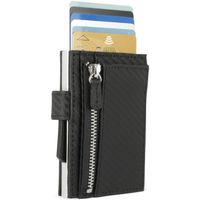 ÖGon Kaarthouder Cascade Rits Snap 9,7 Cm Leer Zilver/zwart - thumbnail