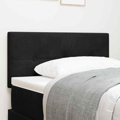 Hoofdbord met LED -striplichten Zwart 100 cm Fluweel