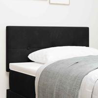 Hoofdbord met LED -striplichten Zwart 100 cm Fluweel