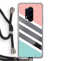 Strepen pastel: OnePlus 8 Pro Transparant Hoesje met koord