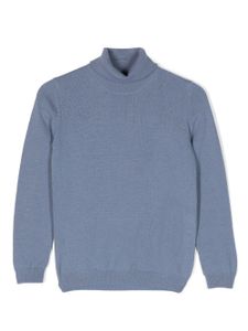 Il Gufo sweat en laine à col montant - Bleu