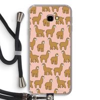 Alpacas: Samsung Galaxy J4 Plus Transparant Hoesje met koord