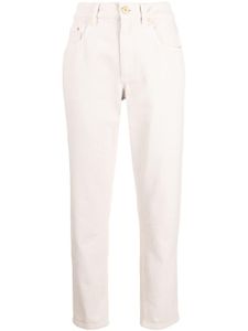 Brunello Cucinelli jean court à taille haute - Blanc