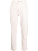 Brunello Cucinelli jean court à taille haute - Blanc