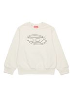 Diesel Kids sweat en coton à logo Oval-D imprimé - Tons neutres - thumbnail