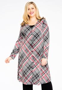 Yoek Vest wide bottom CHECK | Zwart | Maat 58/60