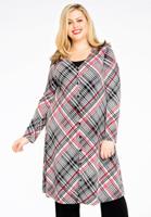 Yoek Vest wide bottom CHECK | Zwart | Maat 58/60