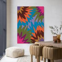 Urban Cotton Wandkleed 'Fireworks' 80 x 110cm in Frame - black