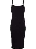 FENDI robe mi-longue à motif monogrammé en jacquard - Noir
