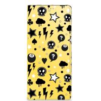 Mobiel BookCase Samsung Galaxy A22 5G Punk Geel