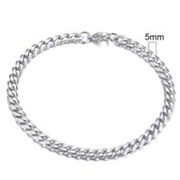 Stalen heren armband LGT JWLS Gourmet schakel Zilverkleurig 5mm