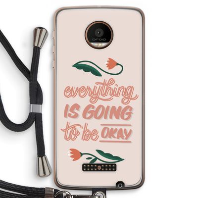 Optimistic flower girl: Motorola Moto Z Force Transparant Hoesje met koord