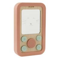 Trixie houten siliconen baby telefoon - mrs. cat