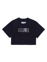 MM6 Maison Margiela Kids t-shirt en coton à logo pailleté - Noir - thumbnail