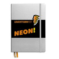 Leuchtturm Neon schrijfblok & schrift A5 251 vel Oranje, Zilver - thumbnail