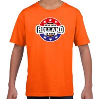 Have fear Holland is here / Holland supporter t-shirt oranje voor kids - thumbnail