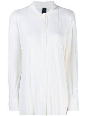 Norma Kamali chemise à boutonnière dissimulée - Blanc